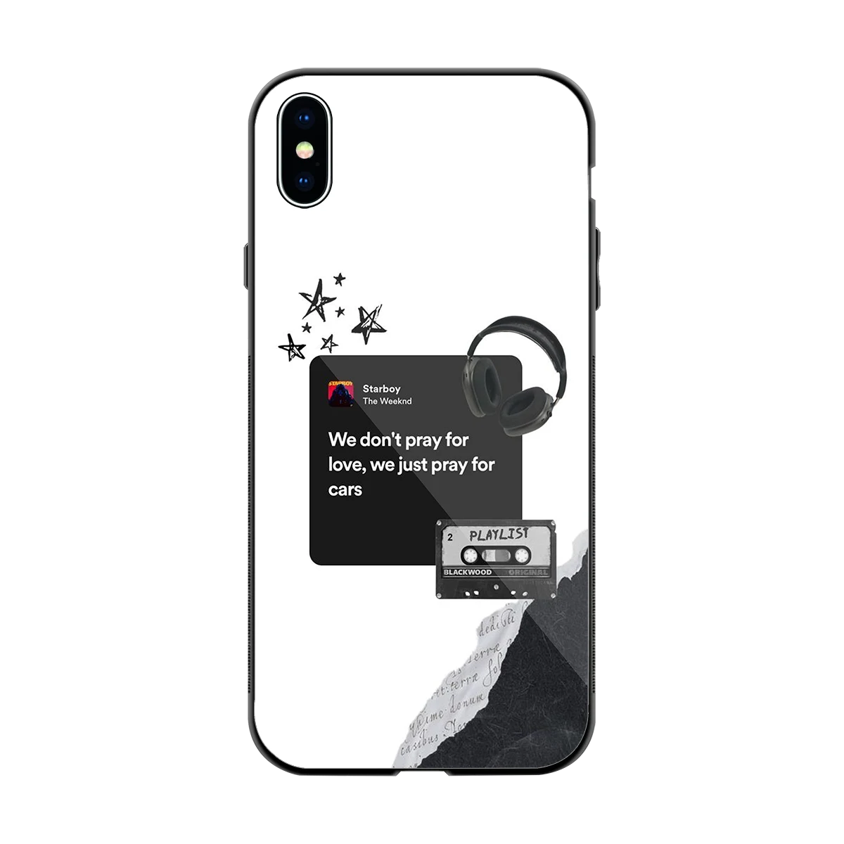 Weeknd Starboy back phone cover | glass case for iphone xs max