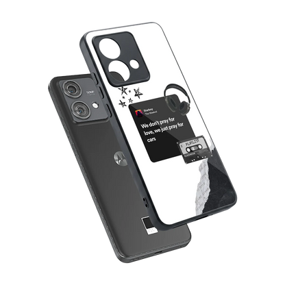 Weeknd Starboy sleek motorola edge 40 neo 5g cover with tempered glass back and TPU edges