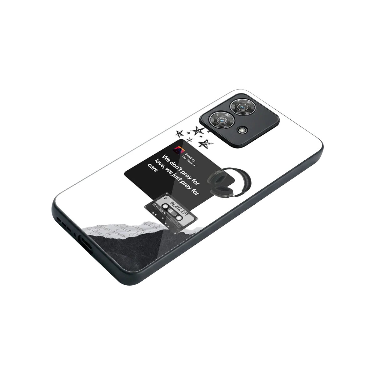Weeknd Starboy stylish phone case for motorola edge 40 neo 5g | glossy glass and slim fit