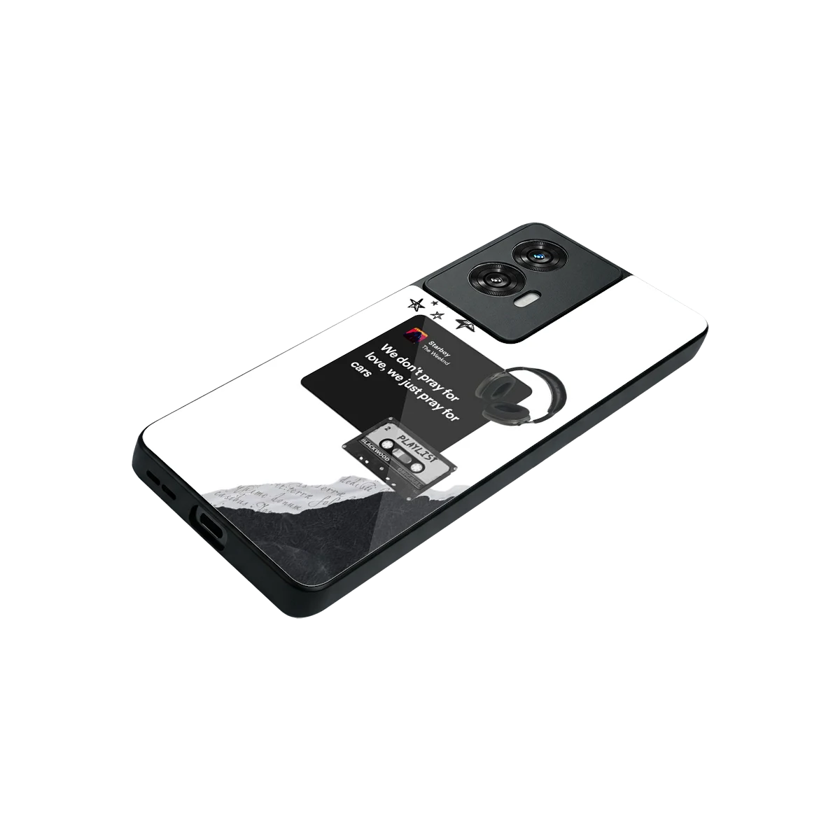 Weeknd Starboy stylish phone case for motorola edge 50 fusion | glossy glass and slim fit