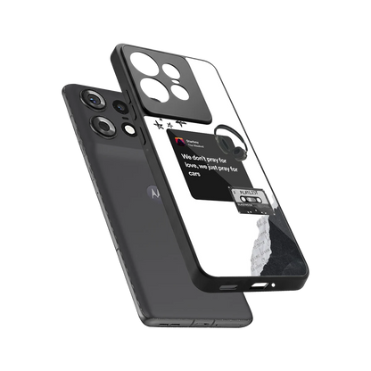 Weeknd Starboy sleek motorola edge 50 pro cover with tempered glass back and TPU edges