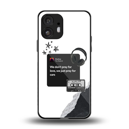 Weeknd Starboy back phone cover | glass case for nothing phone 2