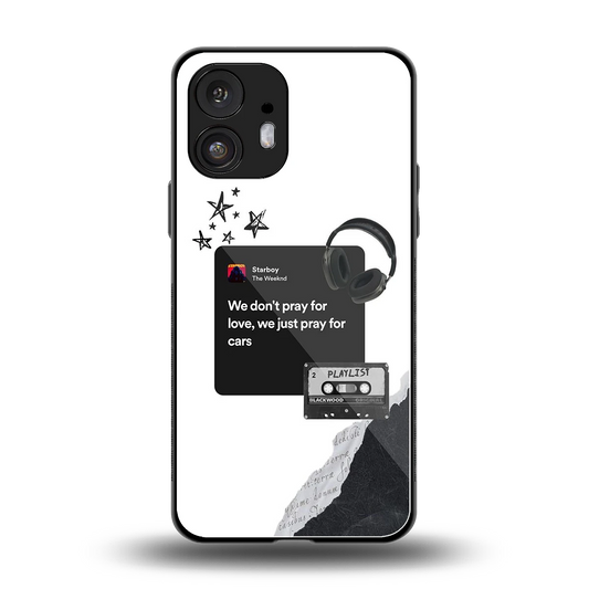 Weeknd Starboy back phone cover | glass case for nothing phone 2