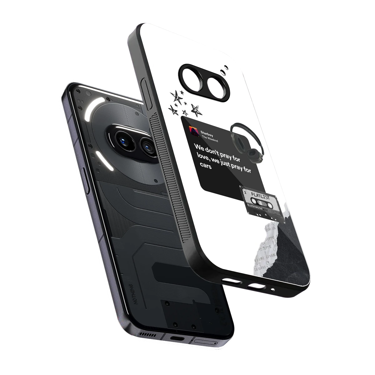 Weeknd Starboy sleek nothing phone 2a plus cover with tempered glass back and TPU edges