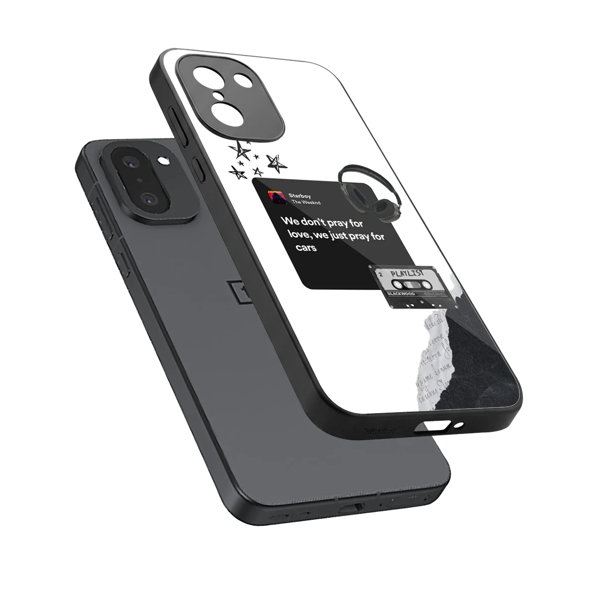 Weeknd Starboy sleek oneplus 15r cover with tempered glass back and TPU edges