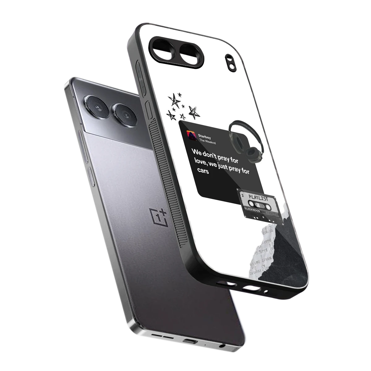 Weeknd Starboy sleek oneplus nord 4 cover with tempered glass back and TPU edges