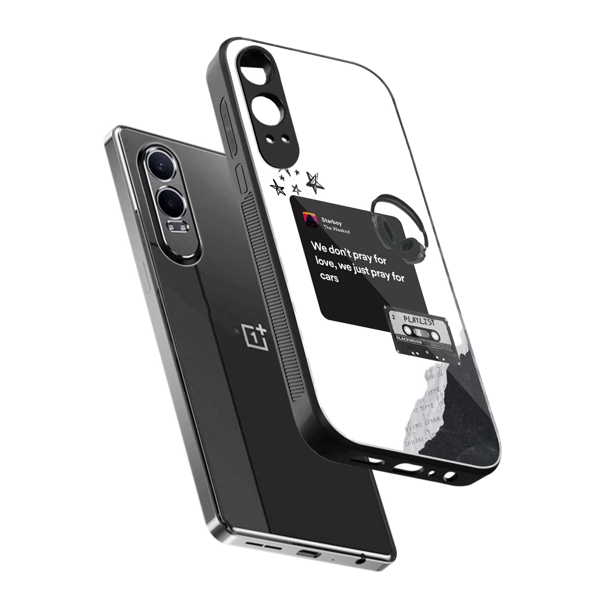 Weeknd Starboy sleek oneplus nord ce 4 lite cover with tempered glass back and TPU edges