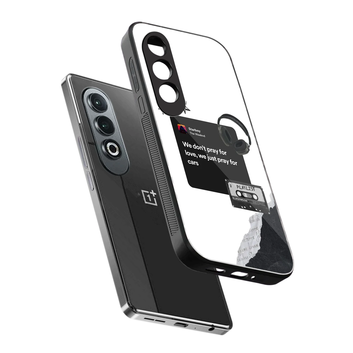 Weeknd Starboy sleek oneplus nord ce 4 cover with tempered glass back and TPU edges