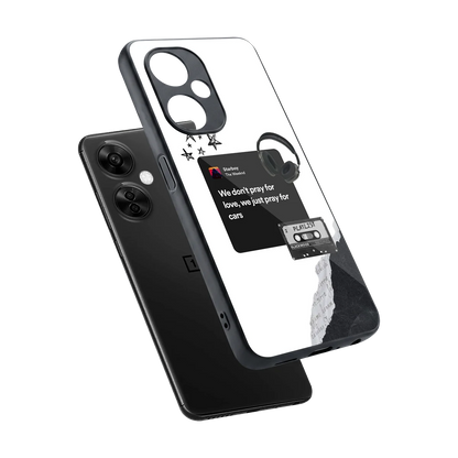 Weeknd Starboy sleek oneplus nord ce 3 lite cover with tempered glass back and TPU edges