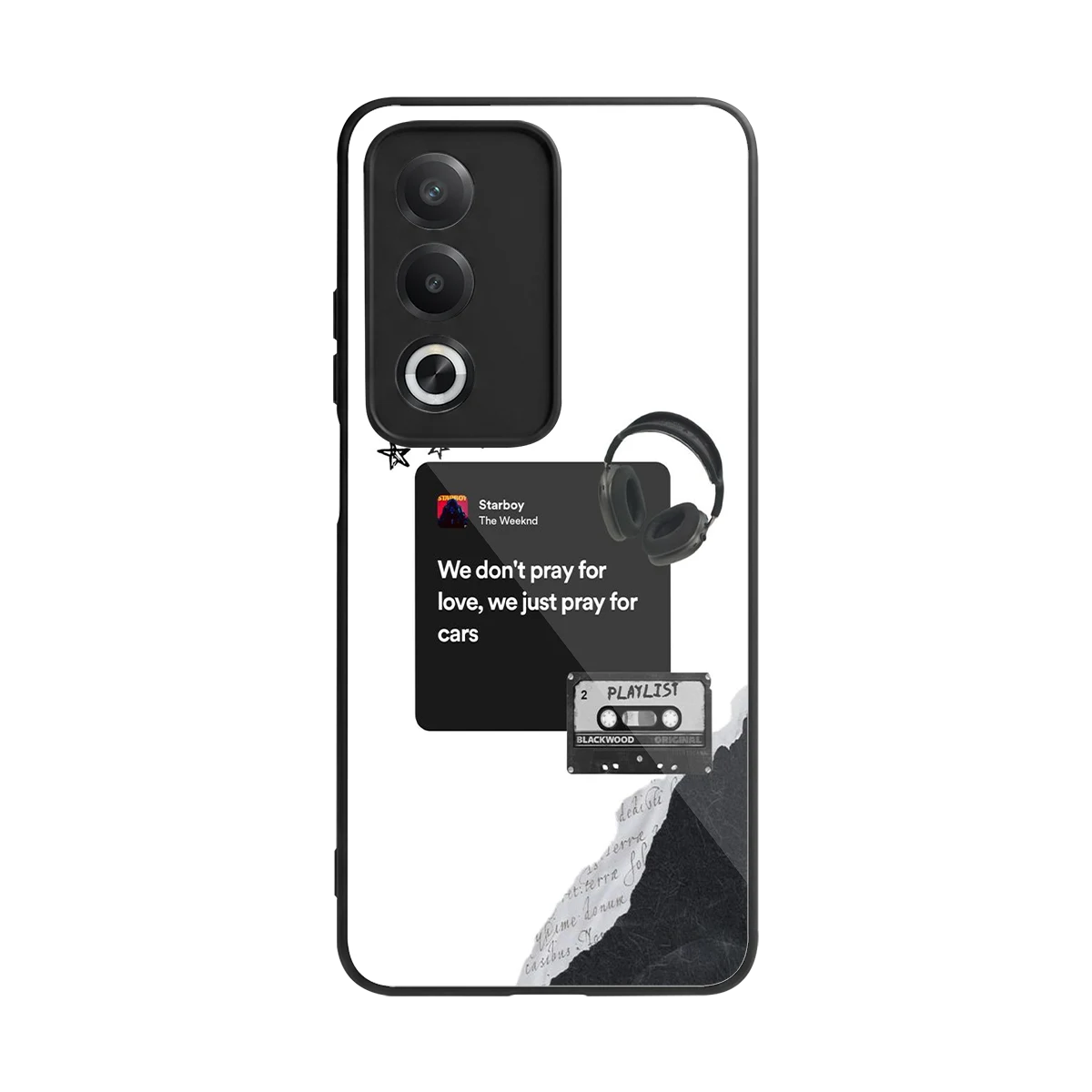 Weeknd Starboy back phone cover | glass case for oppo a3 pro