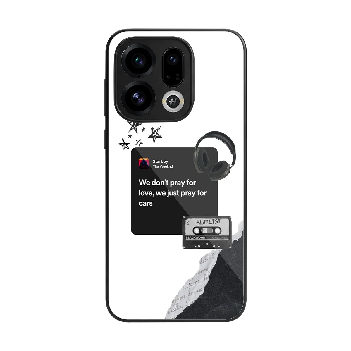 Weeknd Starboy back phone cover | glass case for oppo find x9
