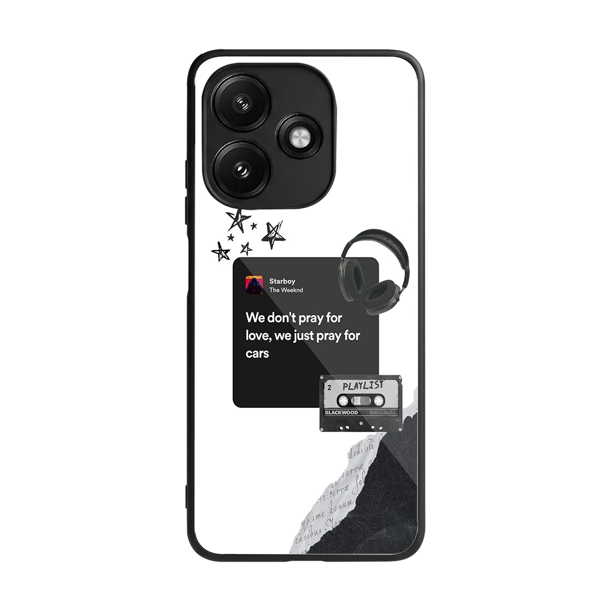 Weeknd Starboy back phone cover | glass case for redmi 12 5g