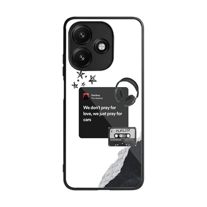 Weeknd Starboy back phone cover | glass case for redmi 12 5g