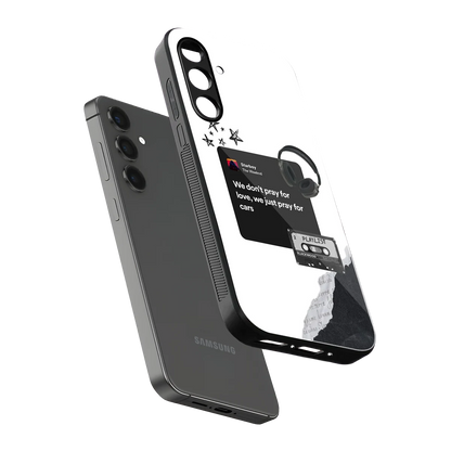 Weeknd Starboy sleek samsung galaxy m35 5g cover with tempered glass back and TPU edges