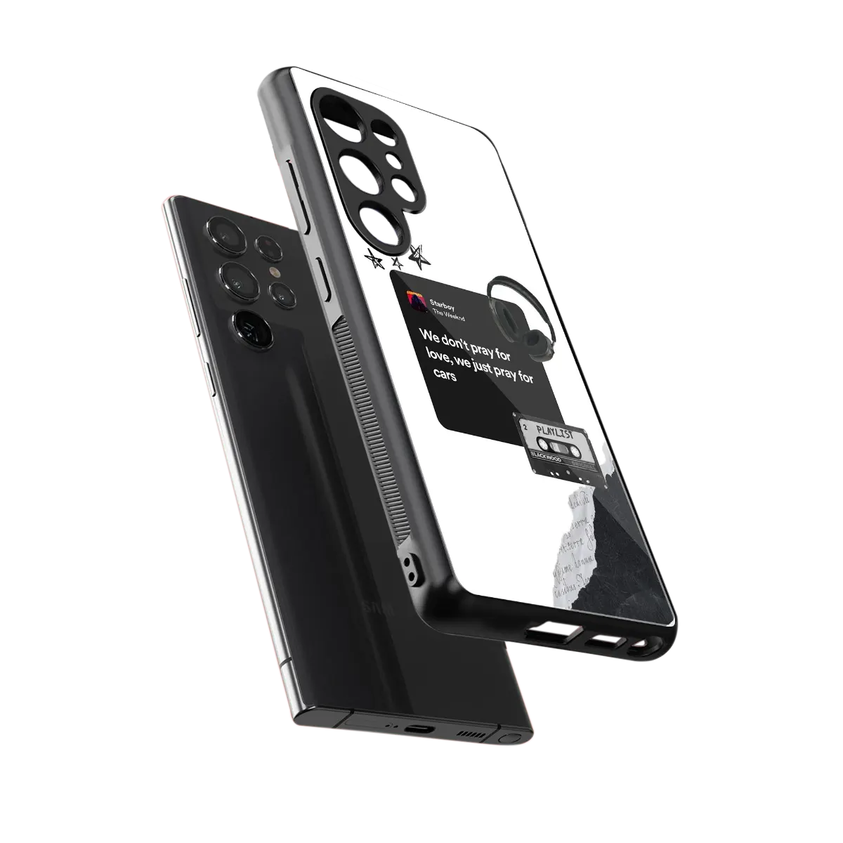 Weeknd Starboy sleek samsung galaxy s26 ultra cover with tempered glass back and TPU edges