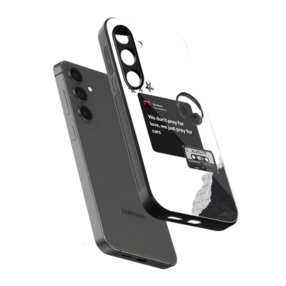 Weeknd Starboy sleek samsung galaxy s25 fe cover with tempered glass back and TPU edges