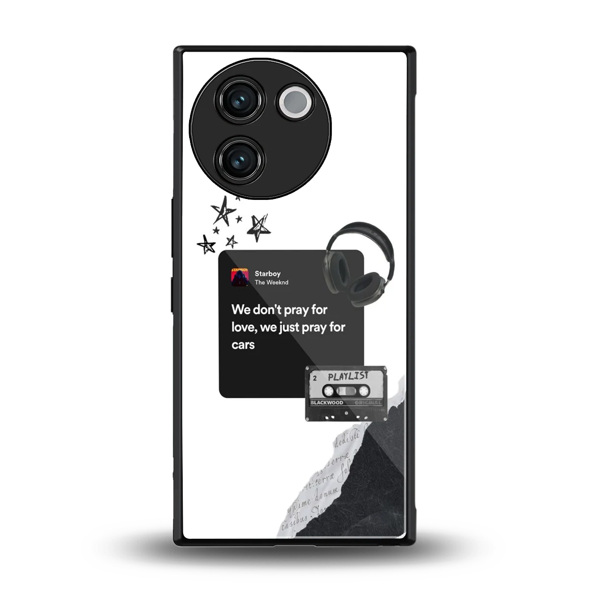 Weeknd Starboy back phone cover | glass case for vivo v30e