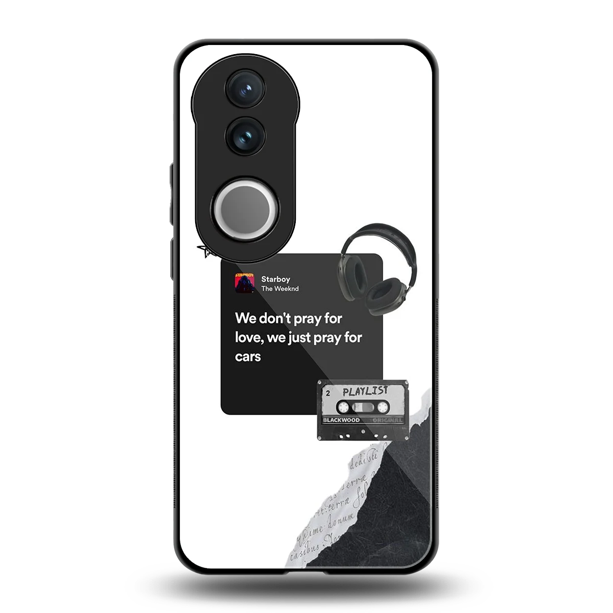 Weeknd Starboy back phone cover | glass case for vivo v50