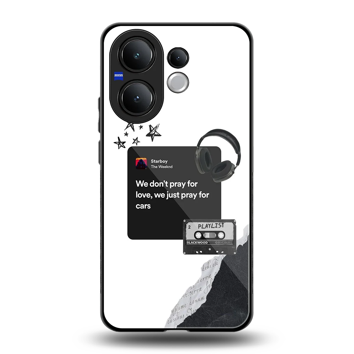 Weeknd Starboy back phone cover | glass case for vivo v60