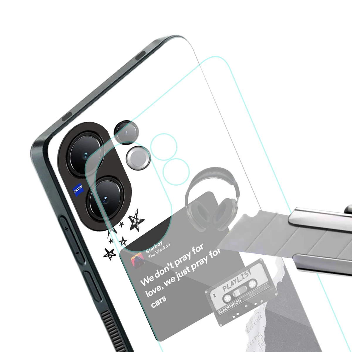 Weeknd Starboy stylish phone case for vivo v60 | glossy glass and slim fit
