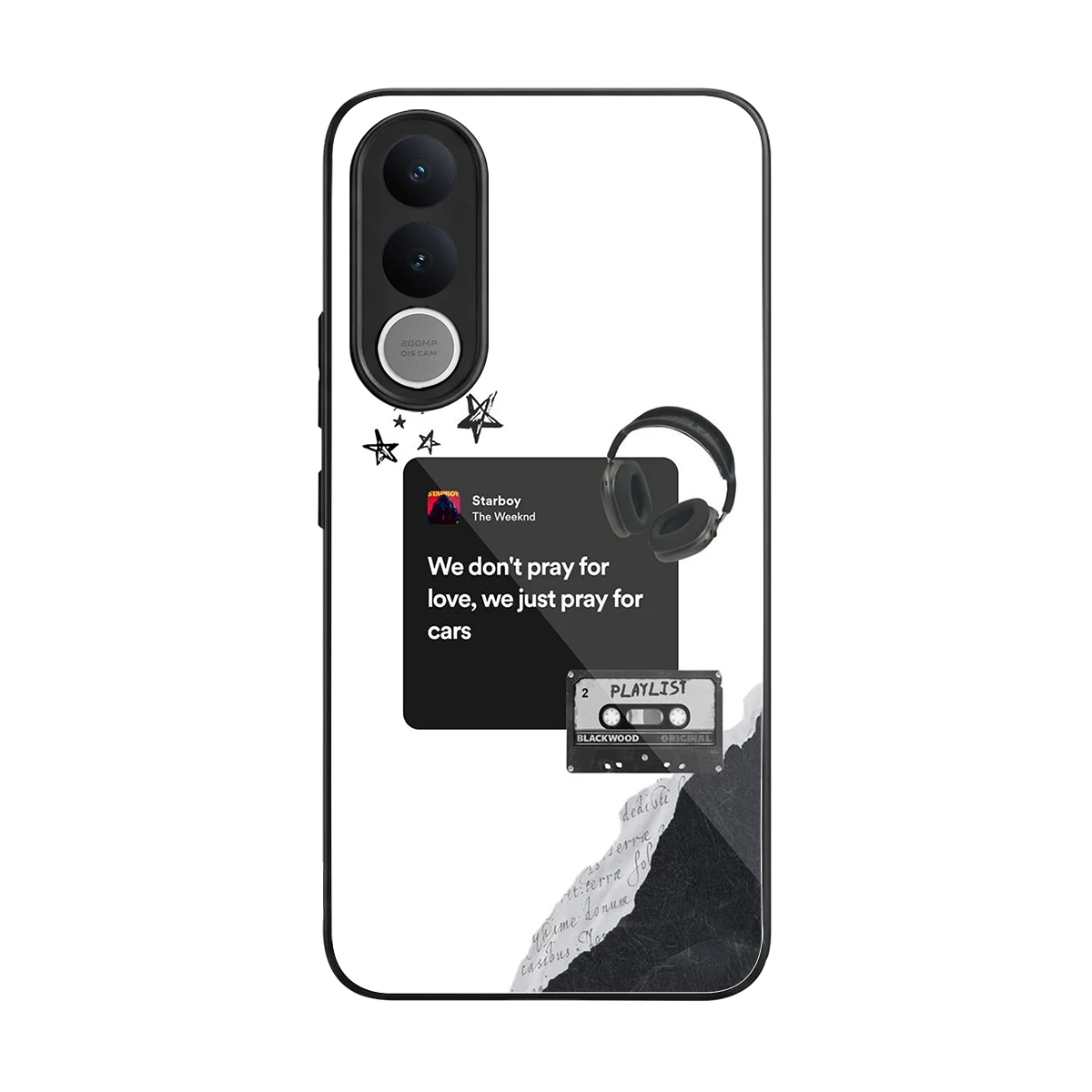 Weeknd Starboy back phone cover | glass case for vivo v70 fe
