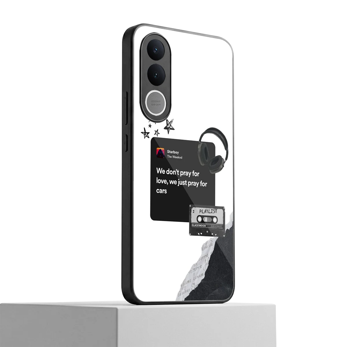 Weeknd Starboy vivo v70 fe mobile cover | shockproof glass phone case