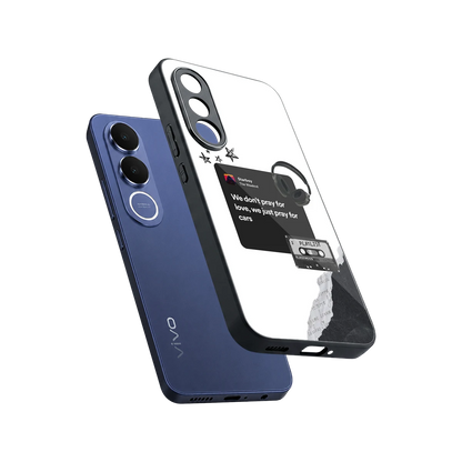 Weeknd Starboy sleek vivo v70 fe cover with tempered glass back and TPU edges