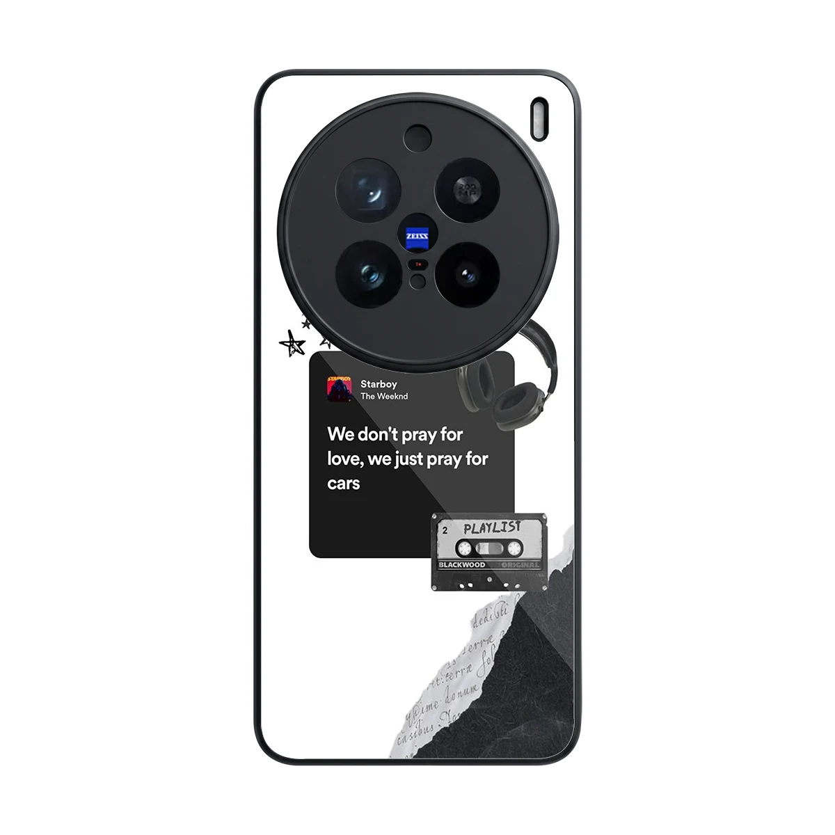 Weeknd Starboy back phone cover | glass case for vivo x200 pro