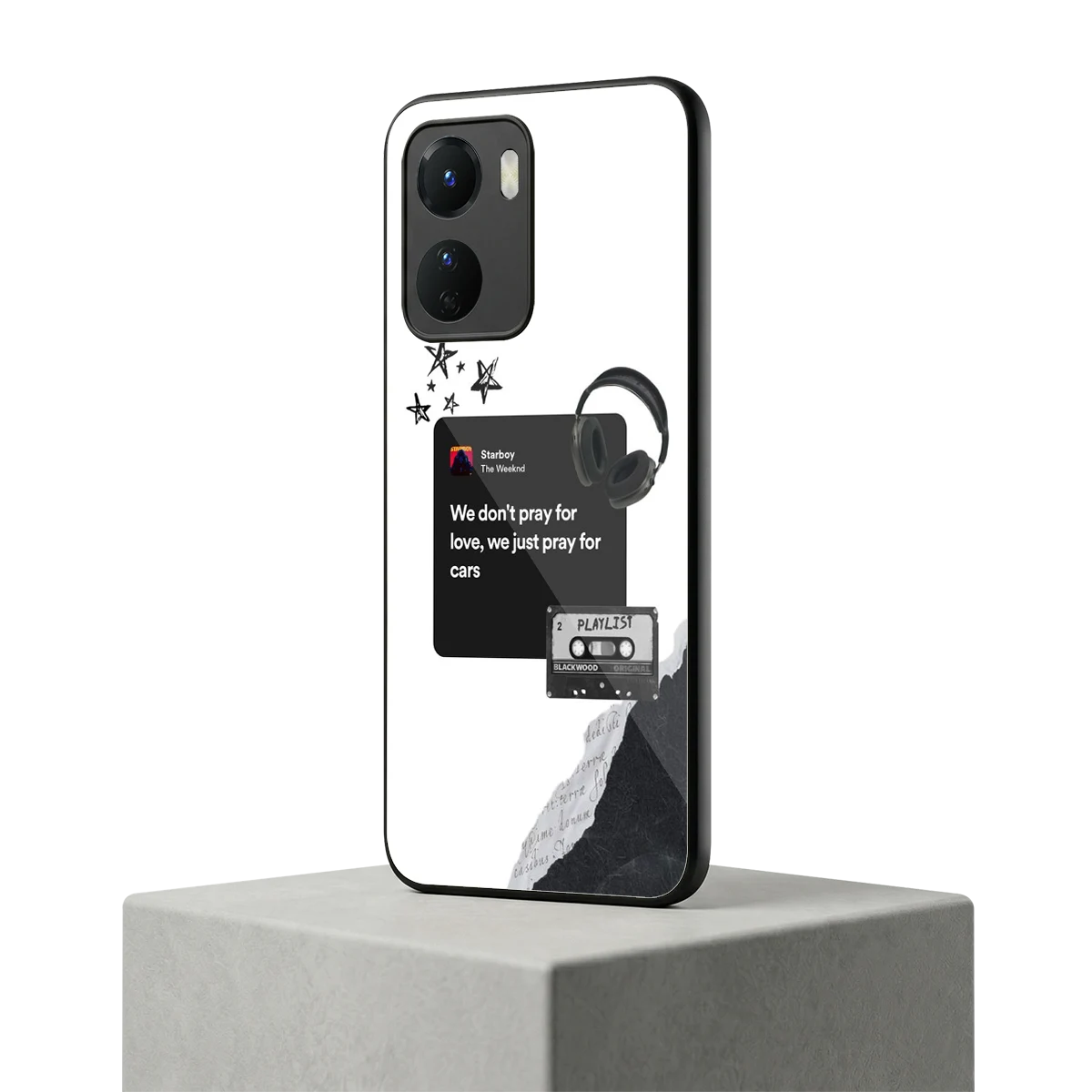 Weeknd Starboy vivo y16 mobile cover | shockproof glass phone case