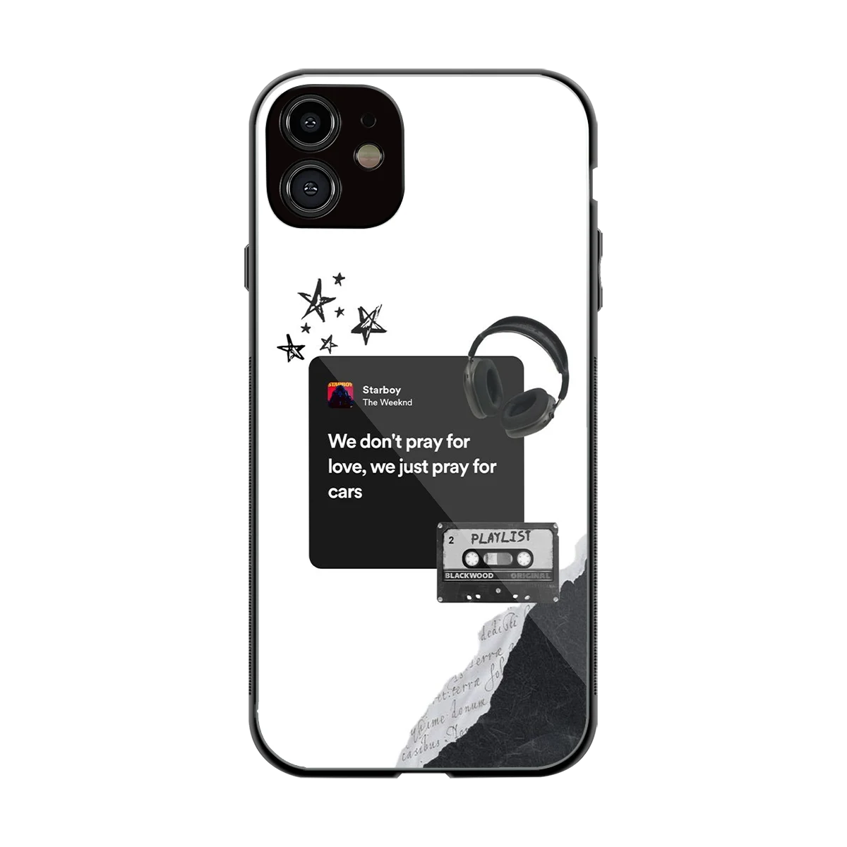 Weeknd Starboy back phone cover | glass case for iphone 12