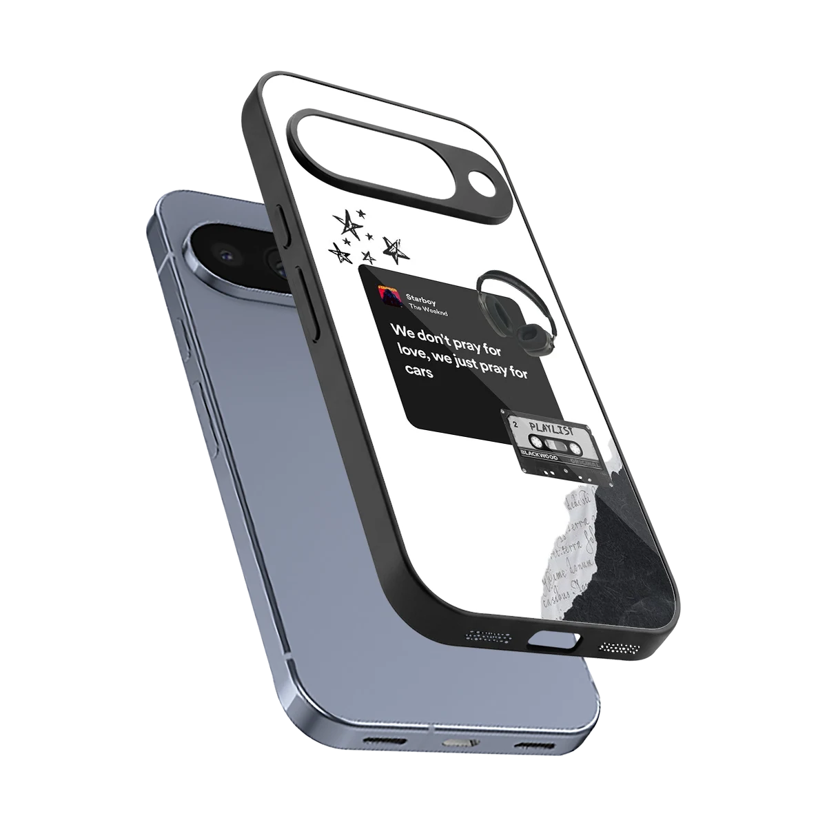 Weeknd Starboy sleek google pixel 10 cover with tempered glass back and TPU edges