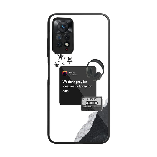 Weeknd Starboy back phone cover | glass case for redmi note 11 pro