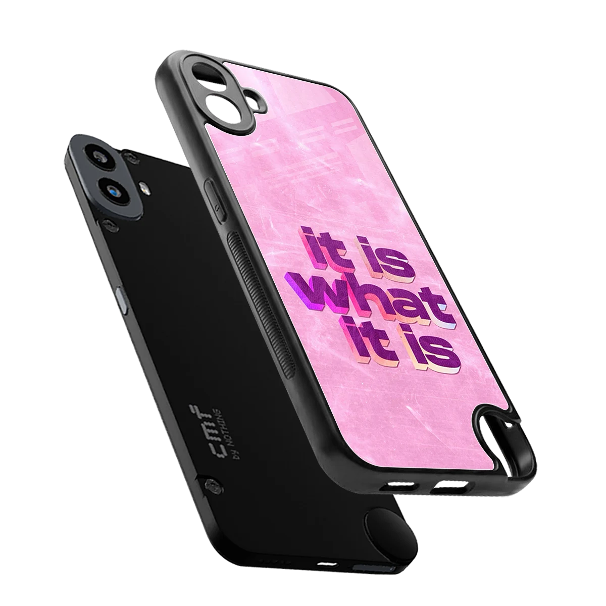 What It Is sleek cmf nothing phone 1 cover with tempered glass back and TPU edges
