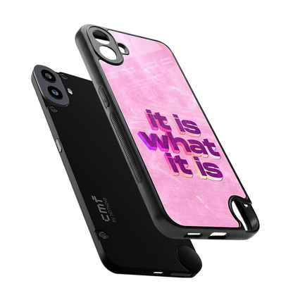 What It Is sleek cmf nothing phone 1 cover with tempered glass back and TPU edges