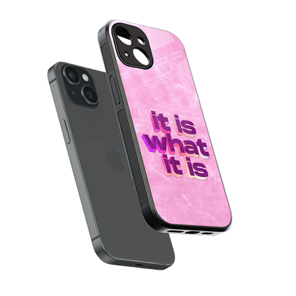 What It Is sleek iphone 13 cover with tempered glass back and TPU edges
