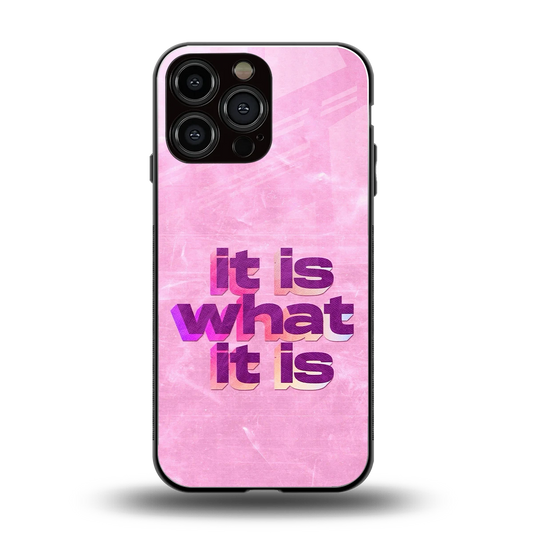 What It Is back phone cover | glass case for iphone 15 pro max