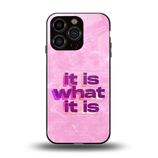 What It Is back phone cover | glass case for iphone 15 pro