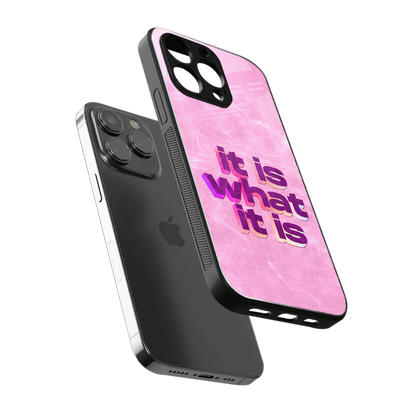 What It Is sleek iphone 15 pro cover with tempered glass back and TPU edges