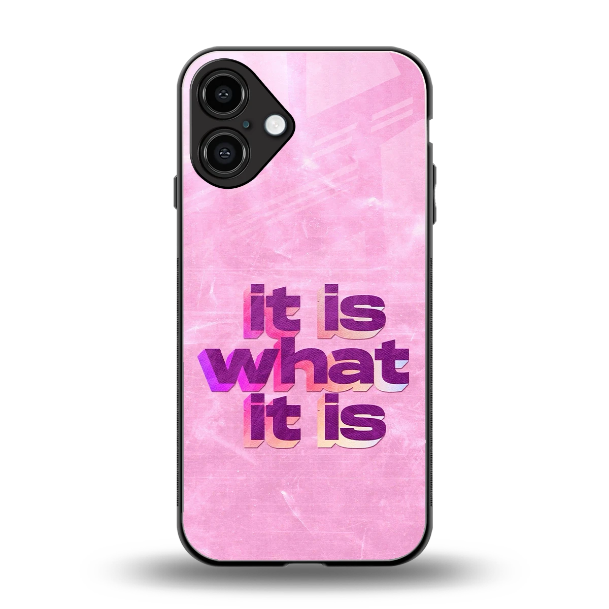 What It Is back phone cover | glass case for iphone 16 plus