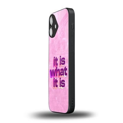 What It Is iphone 16 plus mobile cover | shockproof glass phone case
