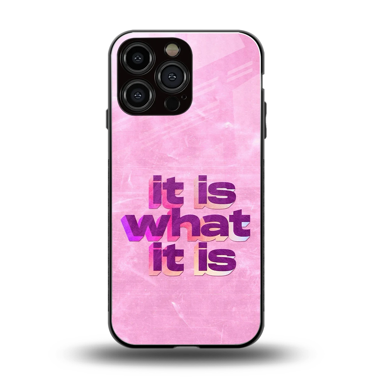 What It Is back phone cover | glass case for iphone 16 pro max
