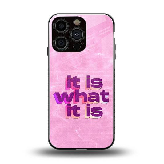 What It Is back phone cover | glass case for iphone 16 pro