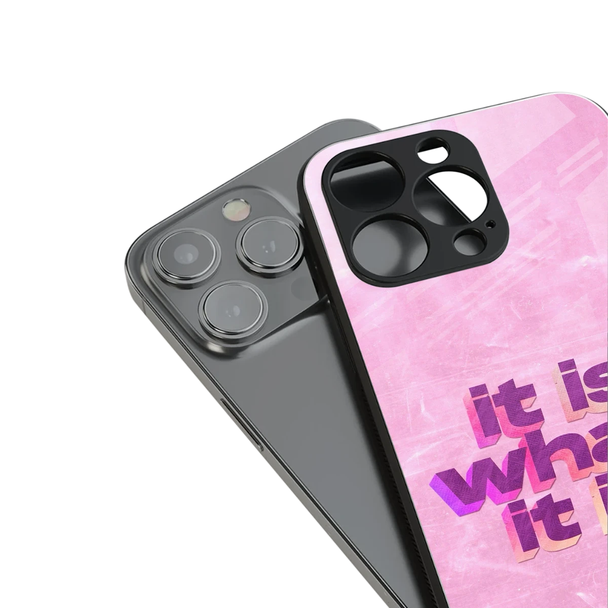 What It Is stylish phone case for iphone 15 pro | glossy glass and slim fit