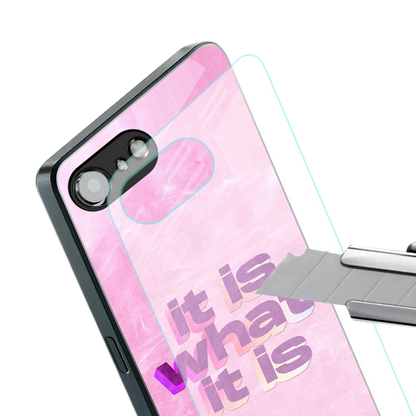 What It Is stylish phone case for iphone 16e | glossy glass and slim fit