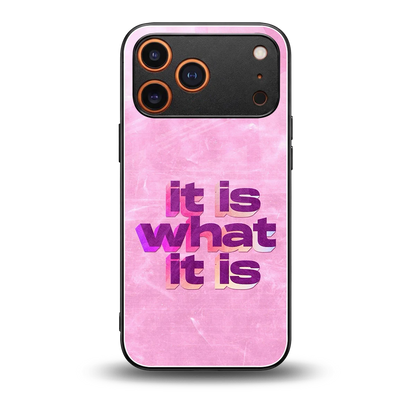 What It Is back phone cover | glass case for iphone 17 pro
