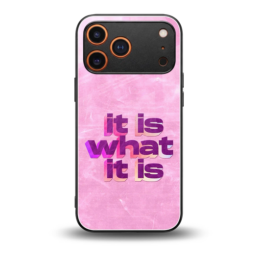 What It Is back phone cover | glass case for iphone 17 pro max