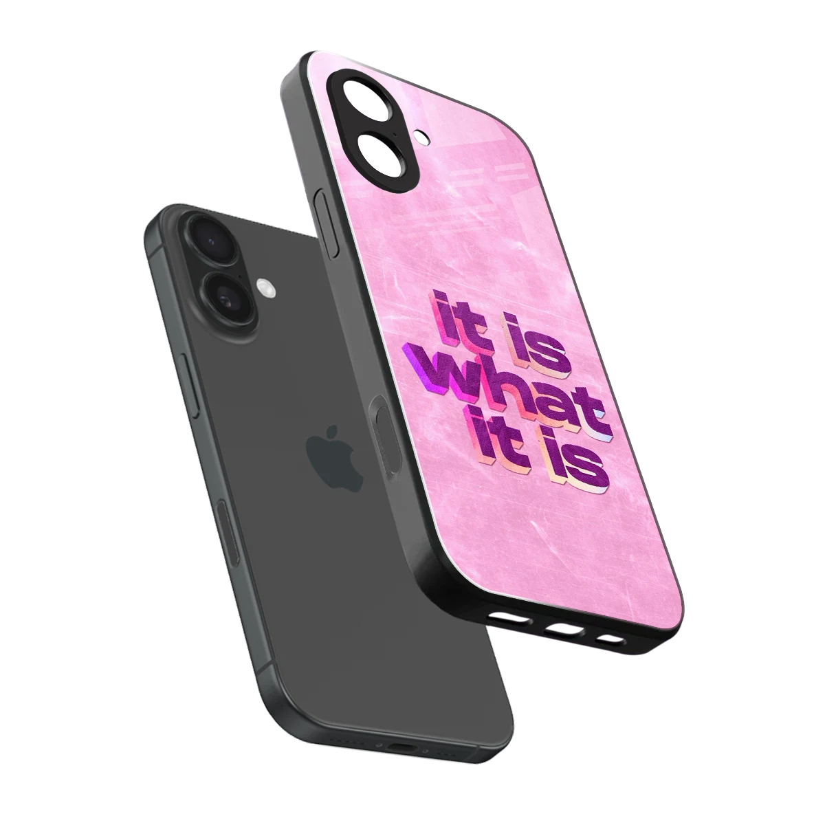What It Is sleek iphone 17 cover with tempered glass back and TPU edges