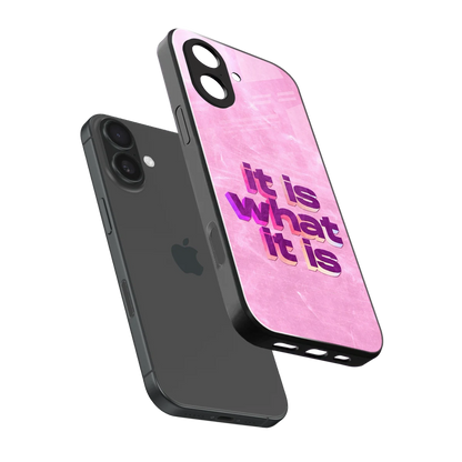 What It Is sleek iphone 17 cover with tempered glass back and TPU edges