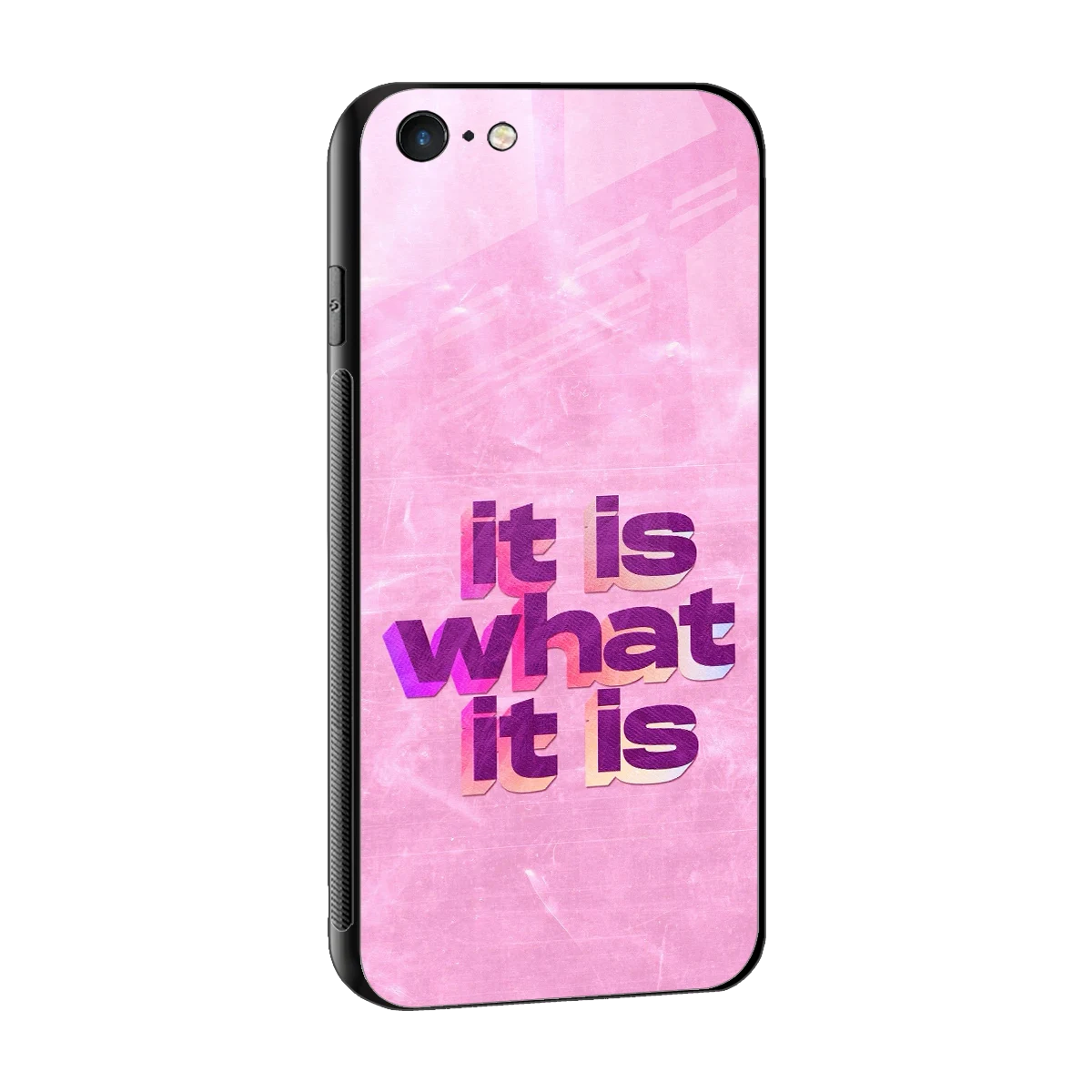 What It Is sleek iphone 6s plus cover with tempered glass back and TPU edges