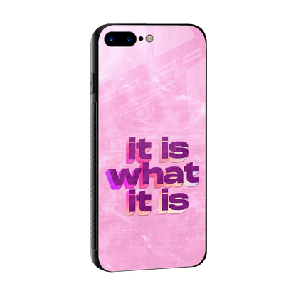 What It Is sleek iphone 7 plus cover with tempered glass back and TPU edges